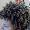 Curly Flexi-Rod set on natural 4b hair.